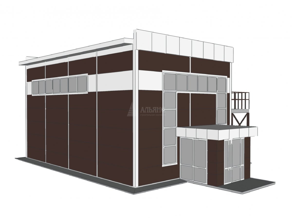 3D визуализация АБК из сэндвич-панелей - фото 4