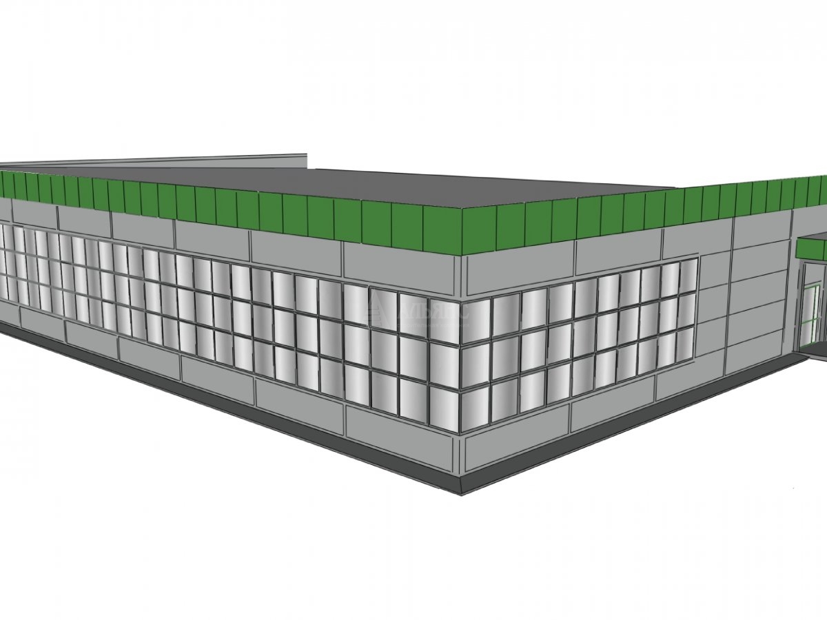 3D визуализация Магазин из сэндвич-панелей - фото 2