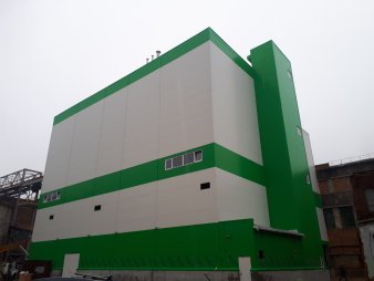 Цех бумажного комбината АО "Волга" из сэндвич-панелей