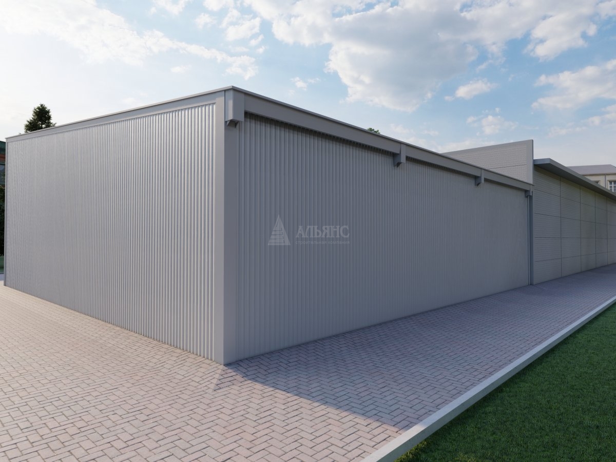 3D визуализация Магазин из сэндвич панелей с холодным складом - фото 4