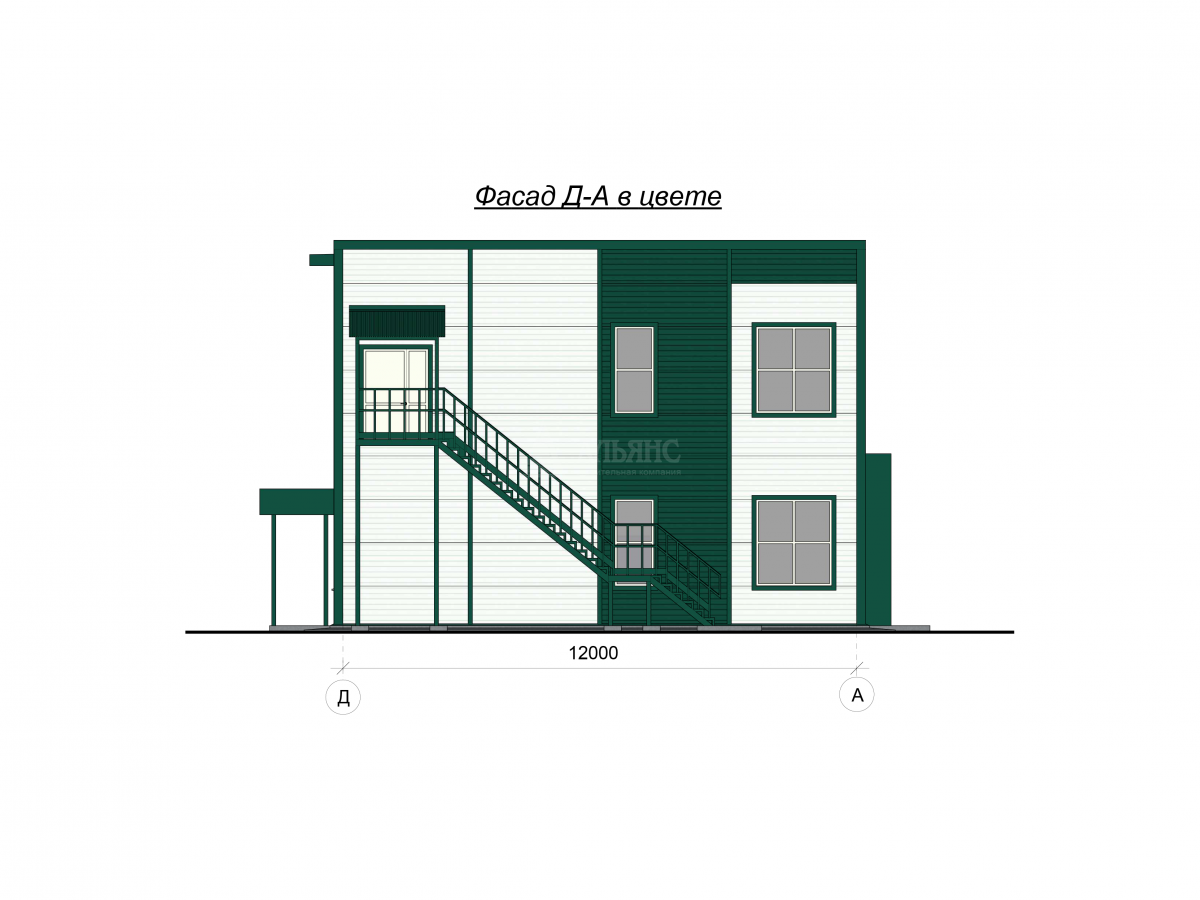 Планировка Здание АБК из сэндвич-панелей -  фото 2