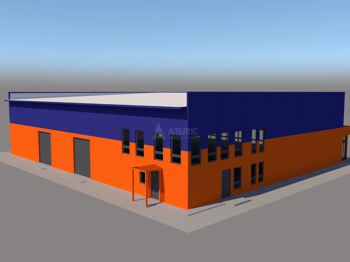 3D визуализация Магазин из сэндвич-панелей - фото 6