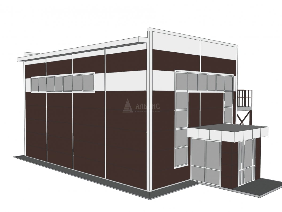 3D визуализация АБК из сэндвич-панелей - фото 6