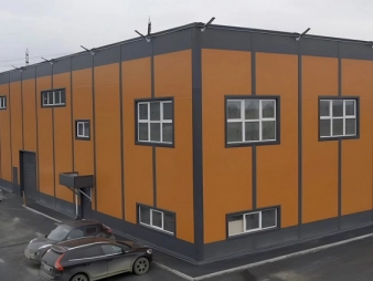 Склад с АБК из сэндвич-панелей 