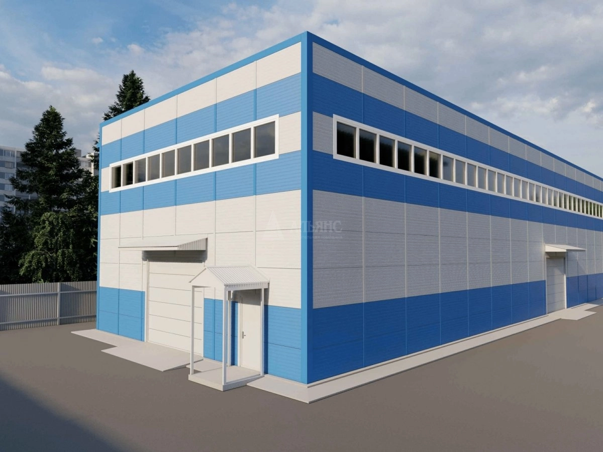 3D визуализация Склад из сэндвич-панелей - фото 1