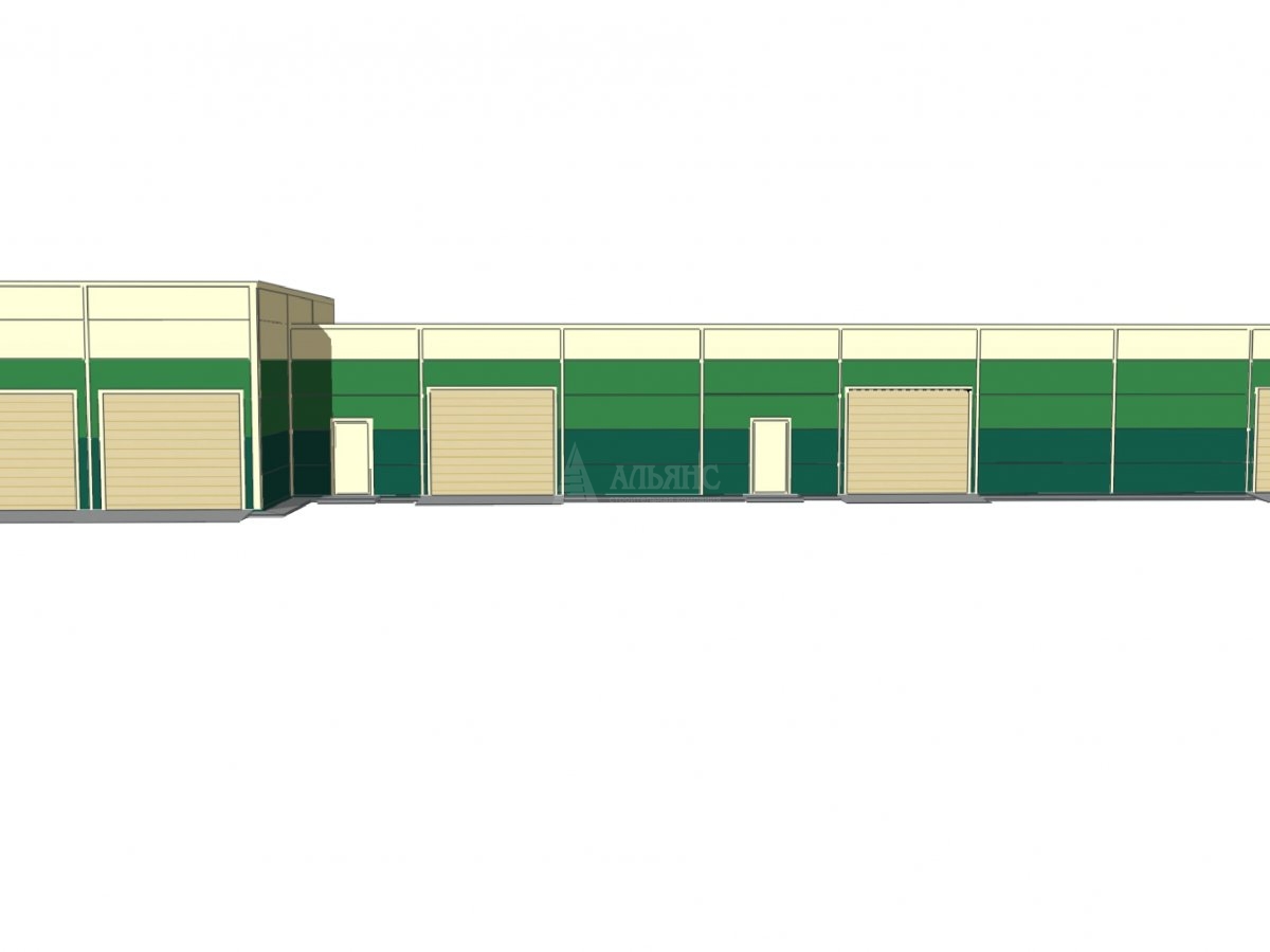 3D визуализация Склад из сэндвич-панелей - фото 2